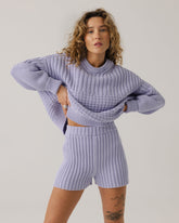 Pilnatis: Lilac Cotton Shorts